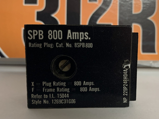 W.H- 8SPB800 (800AMP PLUG FOR POW-R RELAY, SPB BREAKER) Product Image
